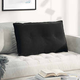Vidaxl rugkussen zwart 80 x 50 cm cordstof