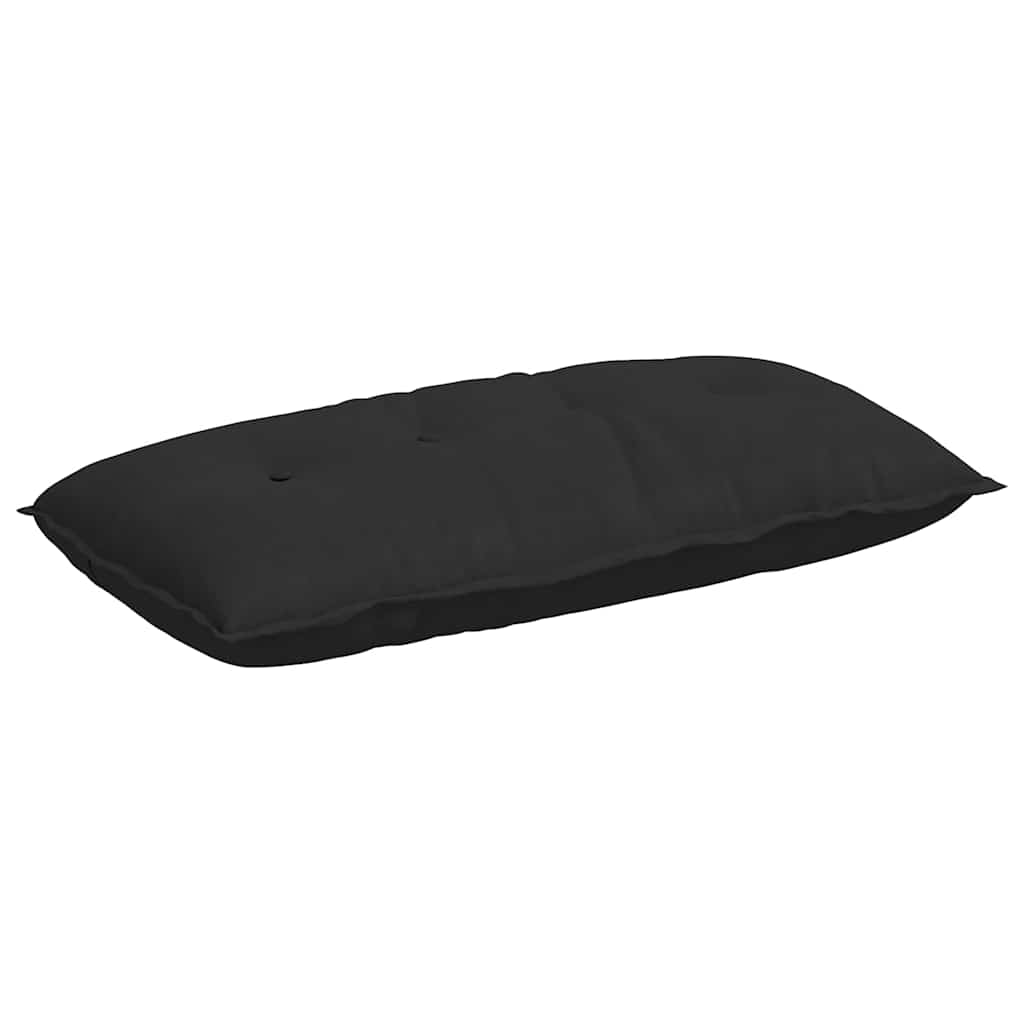 Vidaxl rugkussen zwart 100 x 50 cm microvezel stof
