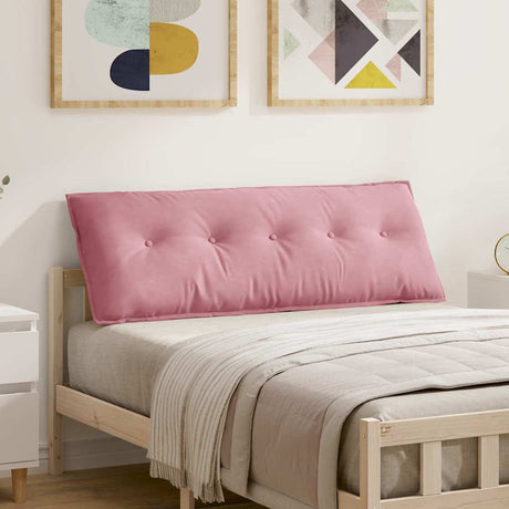 Vidaxl rugkussen roze 140 x 50 x 19 cm katoen stof