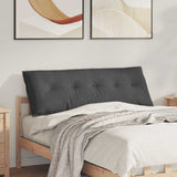 Vidaxl rugkussen donkergrijs 140 x 50 cm cordstof