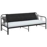 Vidaxl rugkussen zwart 200 x 50 cm cordstof