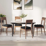 Vidaxl zitkussens 4 pcs zwart 40 x 40 x 12 cm stof