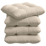 Vidaxl zitkussens 4 pcs beige 40 x 40 cm microvezel stof