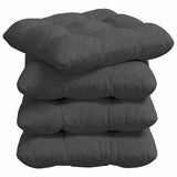 Vidaxl zitkussens 4 pcs donkergrijs 40 x 40 cm katoen stof