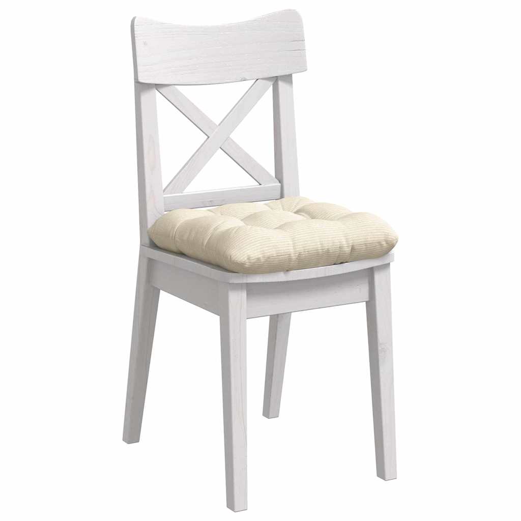 Vidaxl zitkussens 4 pcs crème 40 x 40 cm katoen stof