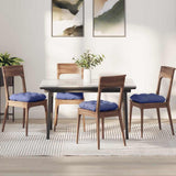 Vidaxl zitkussens 4 pcs jeans blauw 45 x 45 x 12 cm stof