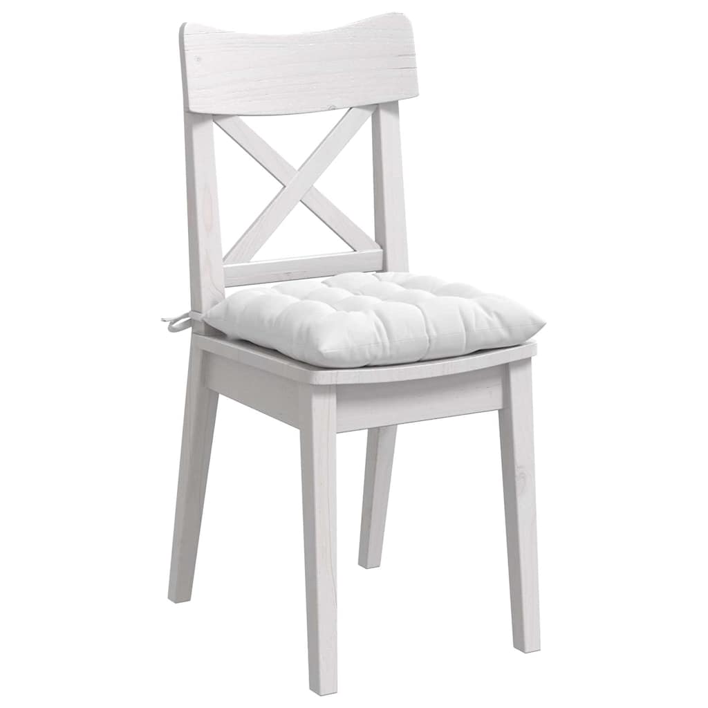 Vidaxl zitkussens 4 pcs wit 40 x 40 x 6 cm stof