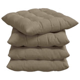 Vidaxl zitkussens 4 stuks taupe 40 x 40 x 6 cm microfibre