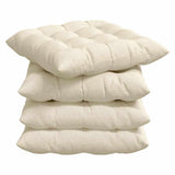 Vidaxl zitkussens 4 pcs crème 40 x 40 x 6 cm katoen stof