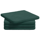 Vidaxl zitkussens 4 pcs donkergroen 40 x 40 x 3 cm fluweel