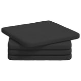 Vidaxl zitkussens 4 pcs zwart 40 x 40 x 3 cm microvezel stof