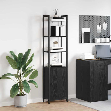 Vidaxl boekenkast 6-laags 40 x 24 x 161 cm bewerkt hout zwart eiken