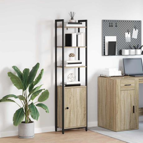 Vidaxl boekenkast 6-laags 40 x 24 x 161 cm bewerkt hout sonoma eiken