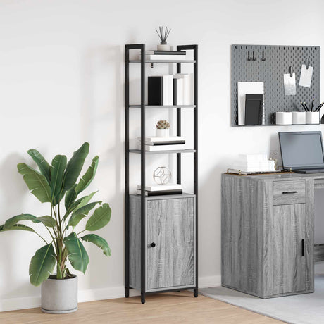 Vidaxl boekenkast 6-laags 40 x 24 x 161 cm bewerkt hout grijs sonoma