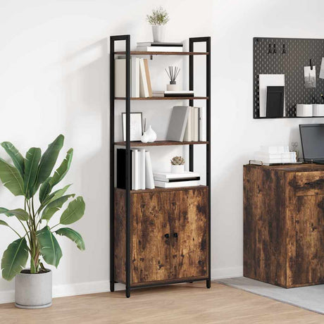 Vidaxl boekenkast 6-laags 60 x 24 x 161 cm bewerkt hout gerookt eiken