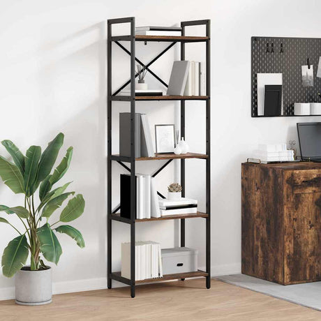 Vidaxl boekenkast 5-laags 56 x 34 x 171 cm bewerkt hout gerookt eiken
