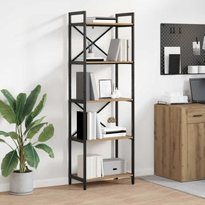 Vidaxl boekenkast 5-laags 56 x 34 x 171 cm bewerkt hout artisan eiken
