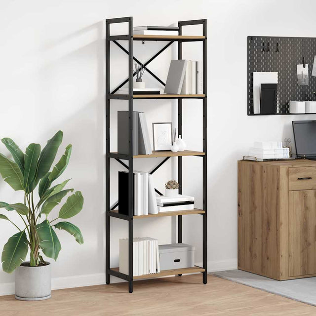 Vidaxl boekenkast 5-laags 56 x 34 x 171 cm bewerkt hout artisan eiken