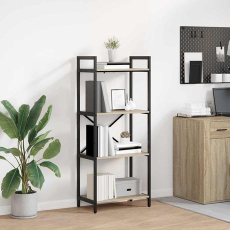 Vidaxl boekenkast 4-laags 56 x 34 x 133,5 cm bewerkt hout sonoma eiken
