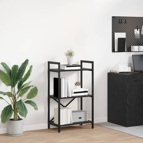 Vidaxl boekenkast 3-laags 56 x 34 x 96 cm bewerkt hout zwart eiken