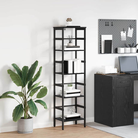Vidaxl boekenkast 4-laags 40 x 29,5 x 149 cm bewerkt hout zwart eiken