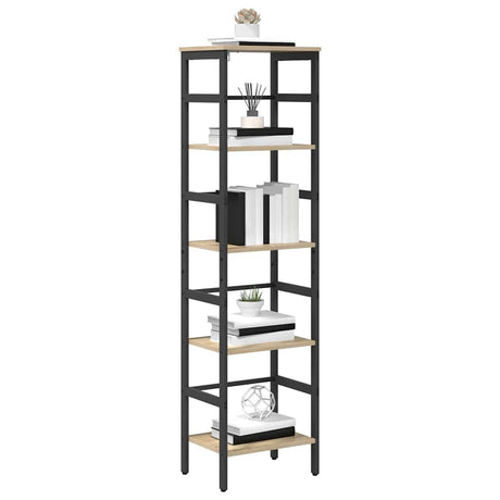 Vidaxl boekenkast 4-laags 40 x 29,5 x 149 cm bewerkt hout sonoma eiken
