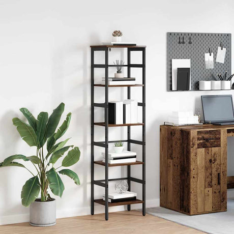 Vidaxl boekenkast 4-laags 40 x 29,5 x 149 cm bewerkt hout oud hout