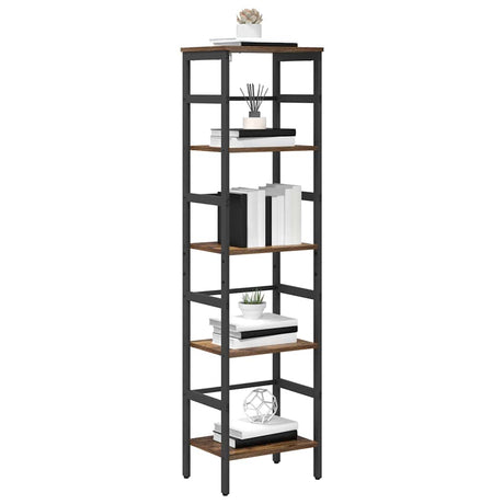 Vidaxl boekenkast 4-laags 40 x 29,5 x 149 cm bewerkt hout oud hout
