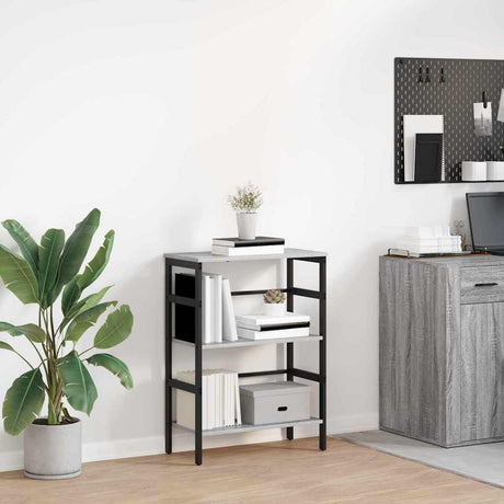 Vidaxl boekenkast 2-laags 60 x 29,5 x 81 cm bewerkt hout grijs sonoma