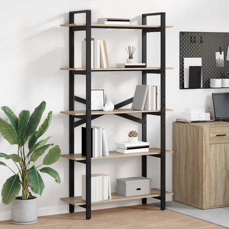 Vidaxl boekenkast 5-laags 100 x 33,5 x 178 cm bewerkt hout