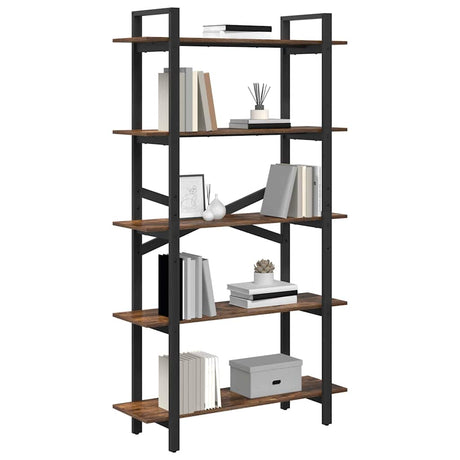 Vidaxl boekenkast 5-laags 100 x 33,5 x 178 cm bewerkt hout