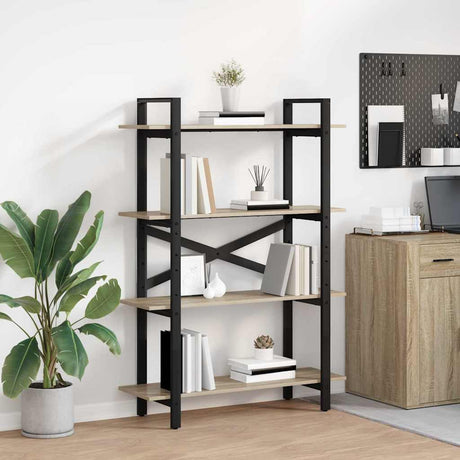 Vidaxl boekenkast 4-laags 100 x 33,5 x 140 cm bewerkt hout