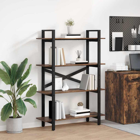 Vidaxl boekenkast 4-laags 100 x 33,5 x 140 cm bewerkt hout