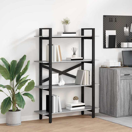 Vidaxl boekenkast 4-laags 100 x 33,5 x 140 cm bewerkt hout