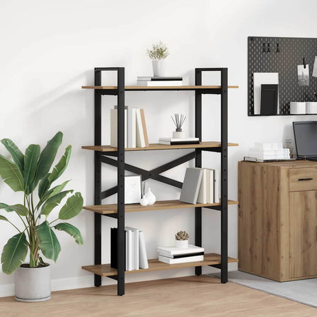 Vidaxl boekenkast 4-laags 100 x 33,5 x 140 cm bewerkt hout
