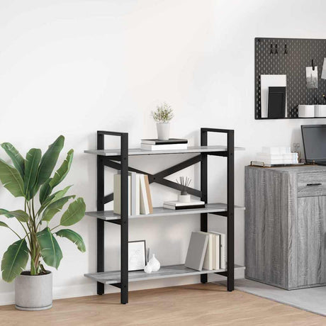 Vidaxl boekenkast 3-laags 100 x 33,5 x 102 cm bewerkt hout