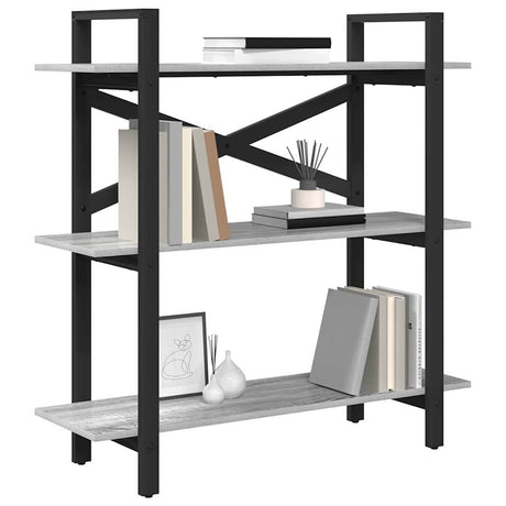 Vidaxl boekenkast 3-laags 100 x 33,5 x 102 cm bewerkt hout