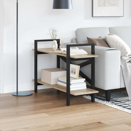 Vidaxl boekenkast 2-laags 100 x 33,5 x 64 cm bewerkt hout sonoma eiken