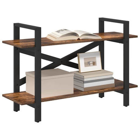Vidaxl boekenkast 2-laags 100 x 33,5 x 64 cm bewerkt hout