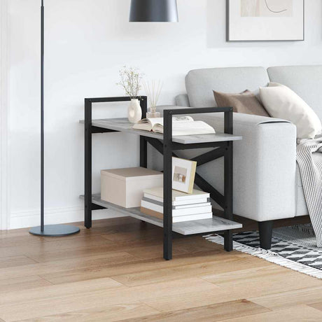 Vidaxl boekenkast grijs sonoma 100 x 33,5 x 64 cm bewerkt hout 2-laags