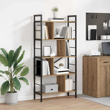 Vidaxl boekenkast 9-laags 75 x 30 x 156 cm bewerkt hout artisan eiken
