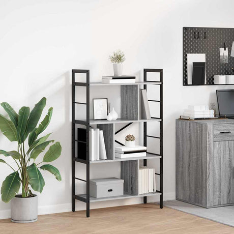 Vidaxl boekenkast 7-laags 75 x 30 x 123,5 cm bewerkt hout grijs sonoma