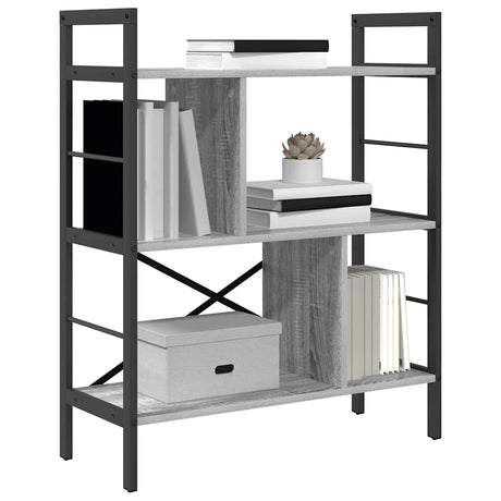 Vidaxl boekenkast 5-laags 75 x 30 x 91 cm bewerkt hout grijs sonoma