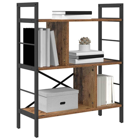 Vidaxl boekenkast 5-laags 75 x 30 x 91 cm bewerkt hout oud hout