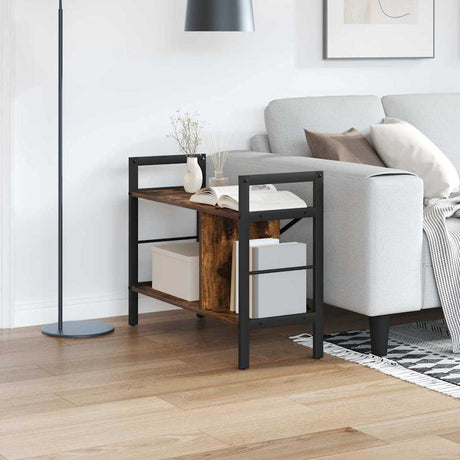 Vidaxl boekenkast 3-laags 75 x 30 x 58,5 cm bewerkt hout gerookt eiken
