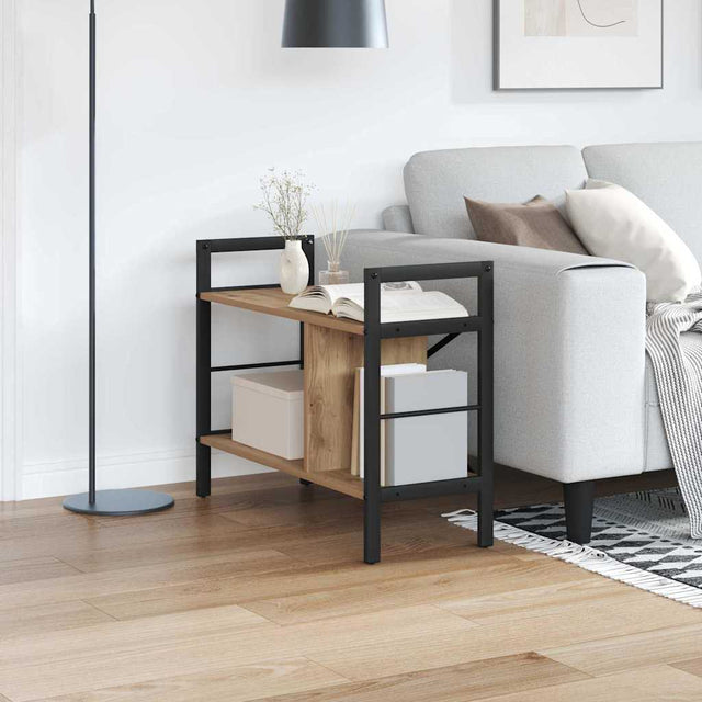 Vidaxl boekenkast 3-laags 75 x 30 x 58,5 cm bewerkt hout artisan eiken