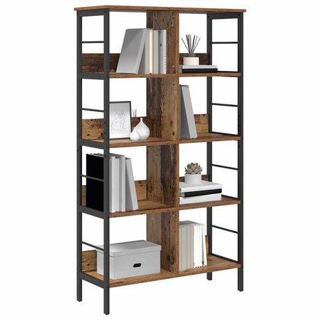 Vidaxl boekenkast 8-laags 82 x 32 x 144,5 cm bewerkt hout oud hout