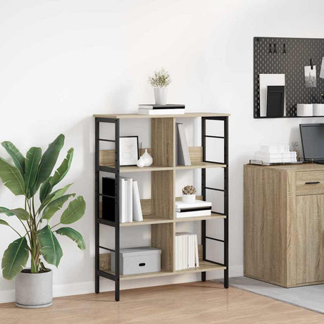 Vidaxl boekenkast 6-laags 82 x 32 x 112 cm bewerkt hout sonoma eiken