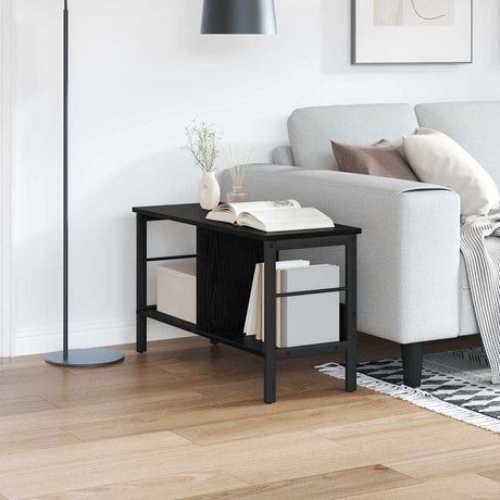 Vidaxl boekenkast 2-laags 82 x 32 x 47 cm bewerkt hout zwart eiken