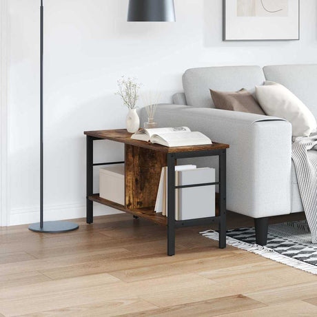 Vidaxl boekenkast 2-laags 82 x 32 x 47 cm bewerkt hout gerookt eiken